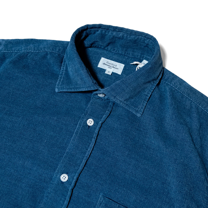 PAUL NEEDLE CORD INDIGO SHIRT