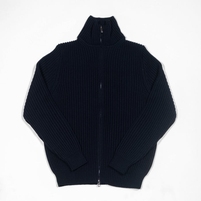 RIB ZIP CARDIGAN