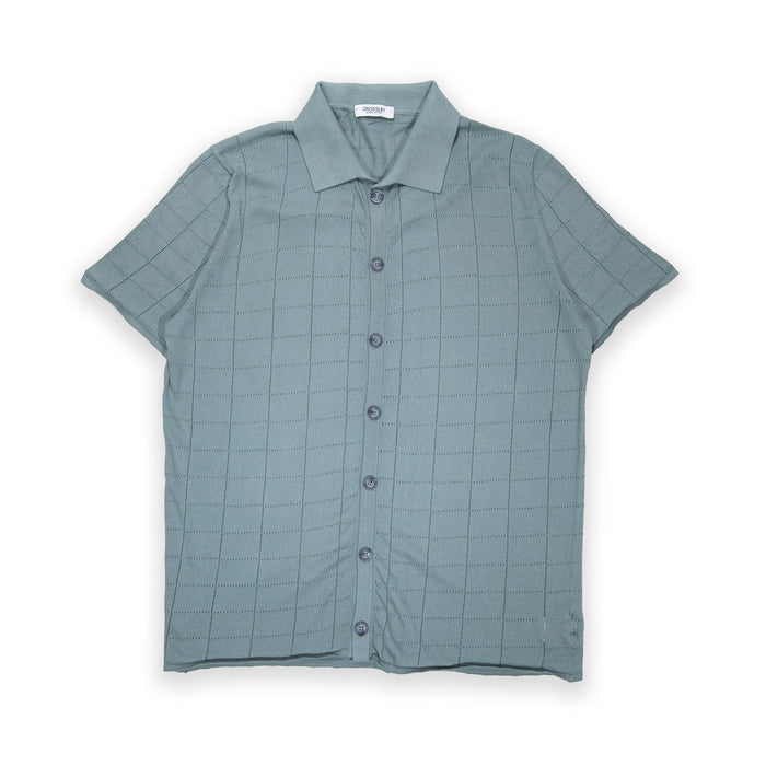 KNITTED SQUARE STITCH SHIRT