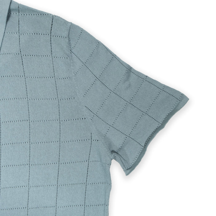 KNITTED SQUARE STITCH SHIRT