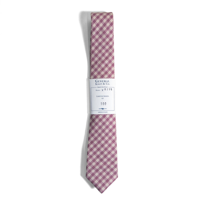 GINGHAM LAVENDER NECKTIE