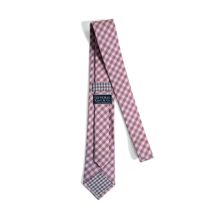 GINGHAM LAVENDER NECKTIE
