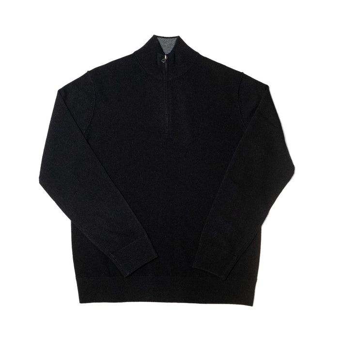 CASHMERE TRUCKER QUARTER ZIP