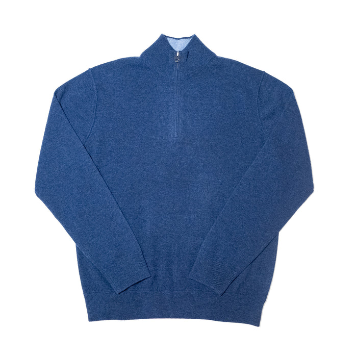 CASHMERE TRUCKER QUARTER ZIP